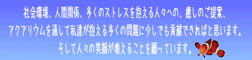 アクアリウムと笑顔